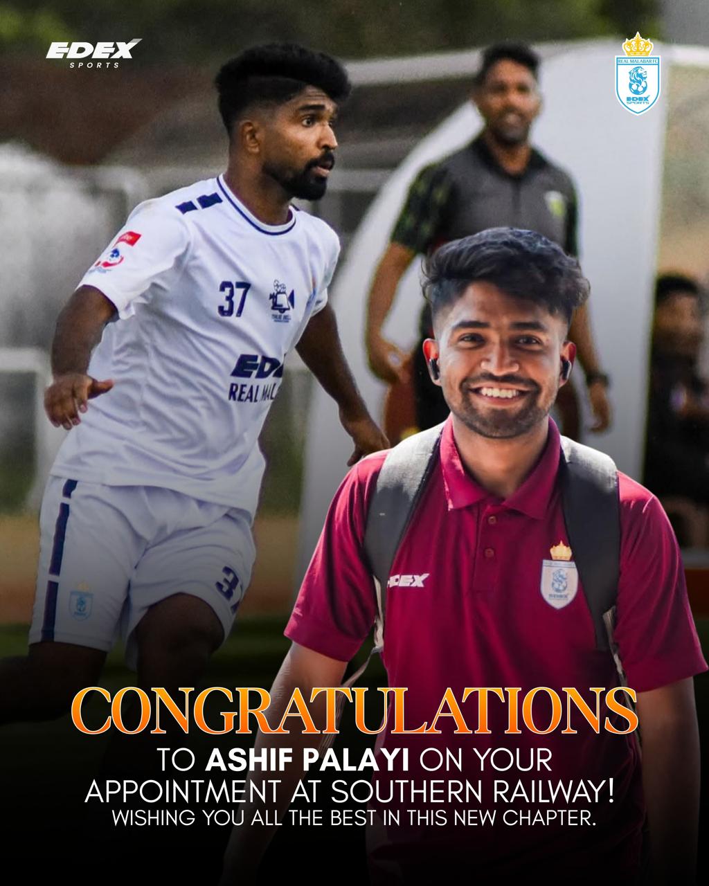 Ashif Palayil celebrates his appointment to Southern Railway.